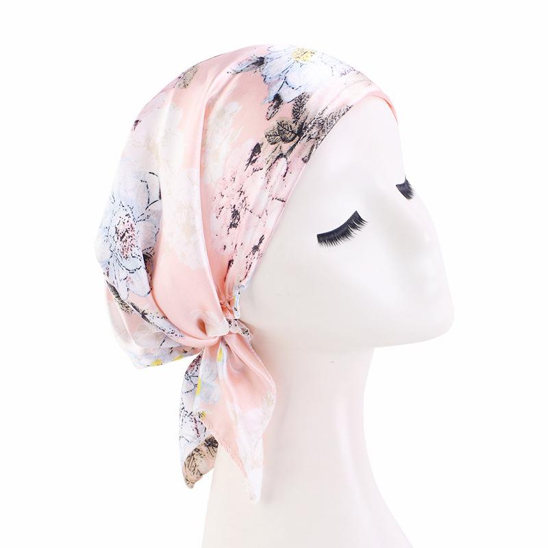 Floral Print Muslim Women Inner Hijabs Cap Arab Wrap Head Scarf Turban Bonnet Ready To Wear Hijab Femme Underscarf Caps Turbante