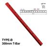 Red Aluminum Alloy T Track/T Bar Slider Miter Jig Tool 100 450mm Length