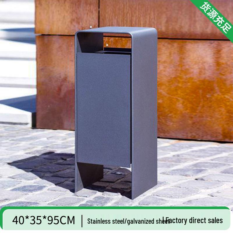 Stainless Steel Outdoor Trash Can for Parks and Commercial Areas