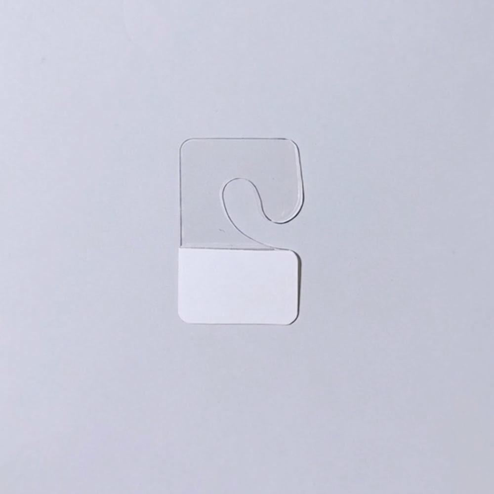 100PCS Self-Adhesive Plastic Hanging Tags PET Plastic Store Retail Hang Tabs Retail Display