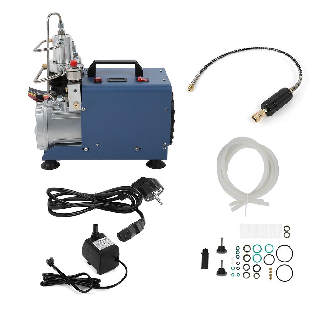 Elektrische Luftpumpe 2 Zylinder Hochdruck mit stoßfestem Manometer 30mpa