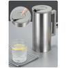 Edelstahl Kaltwasserkrug Wasserkrug mit Deckel Saftbehälter Wasserkrug Eistee-Krug oder Milchkrug für Kaffee