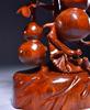 Karin Wood Carved "Five Blessings" Gourd Ornament - Chinese Root Carving Decoration, Ideal for Opening Ceremonies or Housewarming Gifts