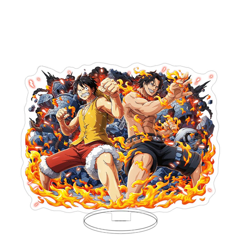 Stand Acrilico Grande Ornamenti Cartone Animato Pirata Luffy Sauron Espositore da Tavolo Spettacolo di Fumetti Vendita All'Ingrosso Consegna