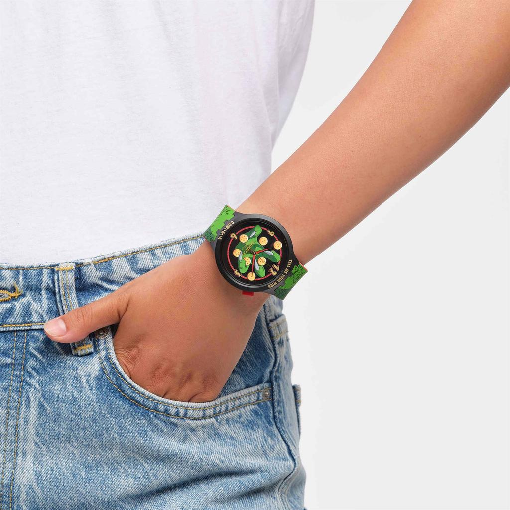 Orologio Swatch SHENRON X SWATCH BIG BOLD SB01Z102 Verde [Swatch]