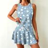 Sleeveless Floral Print Tank Dress with Skirt Lightweight Soft Fabric Summer Casual Style for Women Juniors Teens
