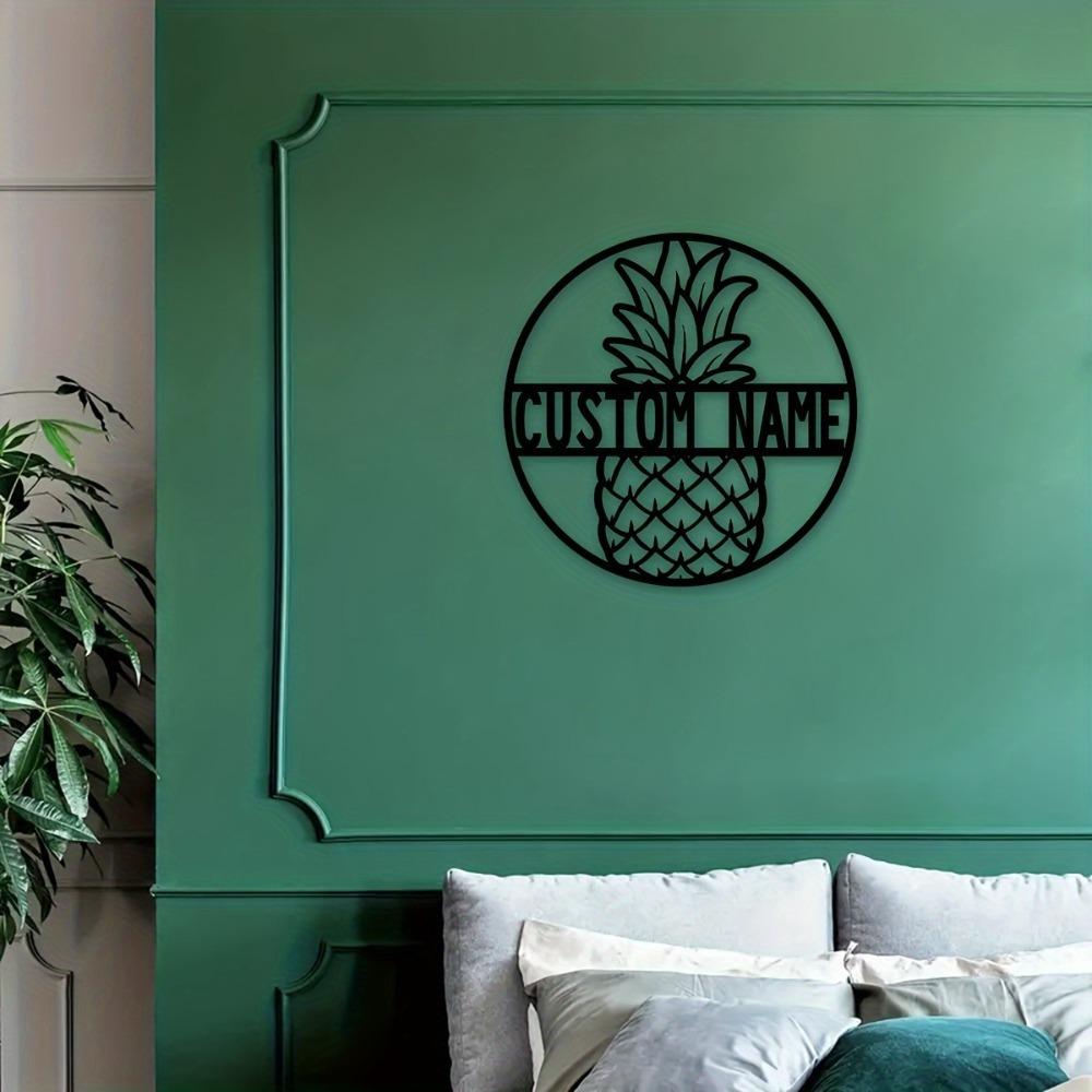 Ananas Metalen Bord Custom Familienaam Muurdecoratie Binnen Buiten Rustiek Cadeau