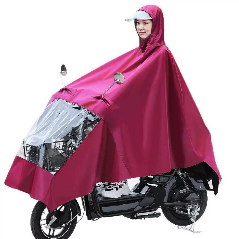 Impermeabile per Moto, Poncho per Veicoli Elettrici, Impermeabile Lungo a Copertura Totale per Biciclette Elettriche, Protezione Pioggia Intensa, Impermeabile Taglia Unica per Uomo e Donna