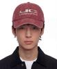 Eondeokeonteulol Washed Cotton Vintage Relaxed Fit Logo Oversized Big Head Ball Cap Unisex Baseball Cap Uc / Bio Washed B B / Ox Red
