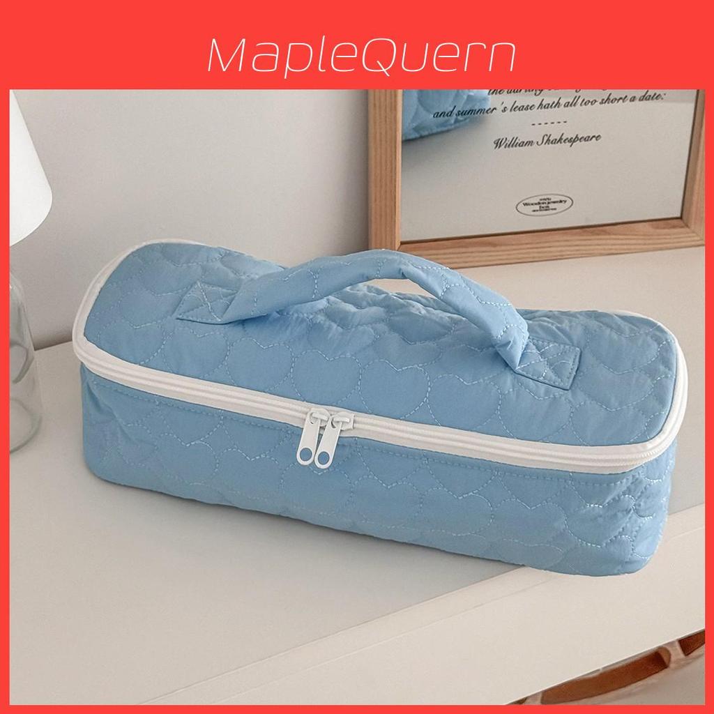 Love Heart Quilted Hair Dryer Organizer Bag Travel Storage Case For Beauty Essentials