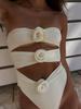 Sexy Women One Piece Swimsuit Female Swimwear High Waist Swimming Suit Bandeau Monokini Hollow Out Beachwear Bathing Suit