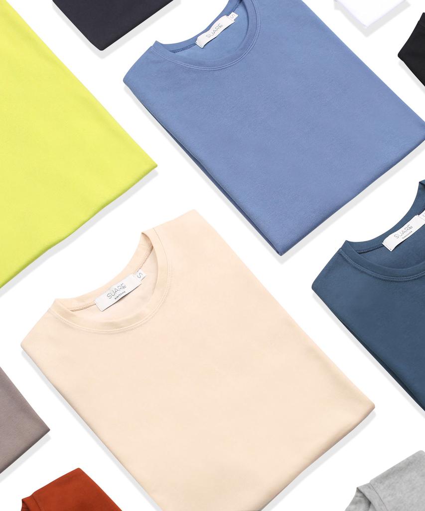Suare [2Pack] Unisex 365 Short Sleeve T-Shirt Set - 10 Colors (B Type)