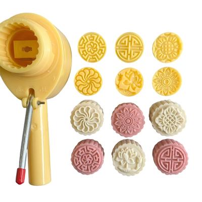 Flower Pattern Moon Cake Press Molds Cookie Stamps Chinese MidAutumn Moon Cake Maker Decorating Tool for Making Cookie