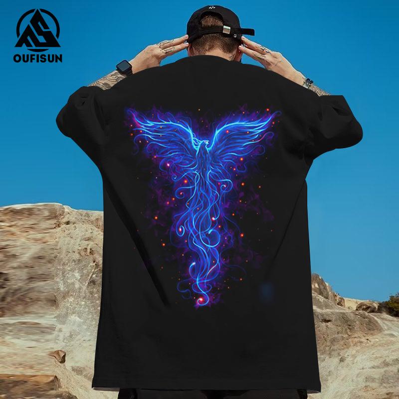 2024 neue Herren T-Shirt Hip Hop Tops Street Männer Trend Animal Print Bluse Sommermode Kurzarm T-Shirt Kleidung