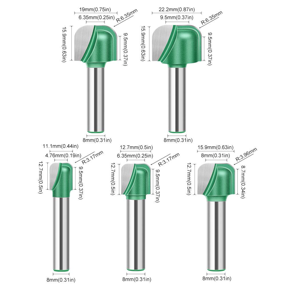 8 Griff Doppelbogen Rundboden Nutmesser Kerbmesser Holzbearbeitung Schaben Bodenmesser Schüsselschneider Rundbodenmesser Anfaswerkzeug