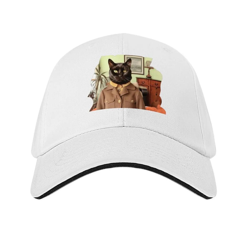 Wes Anderson Eclectic Cat Design Baseball Cap Anime Hat F Christmas Hat Sunscreen Ladies Mens