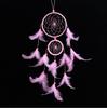 White Two-Ring Feather Dream Catcher Wind Chime for Home, Wedding, or Christmas Decoration