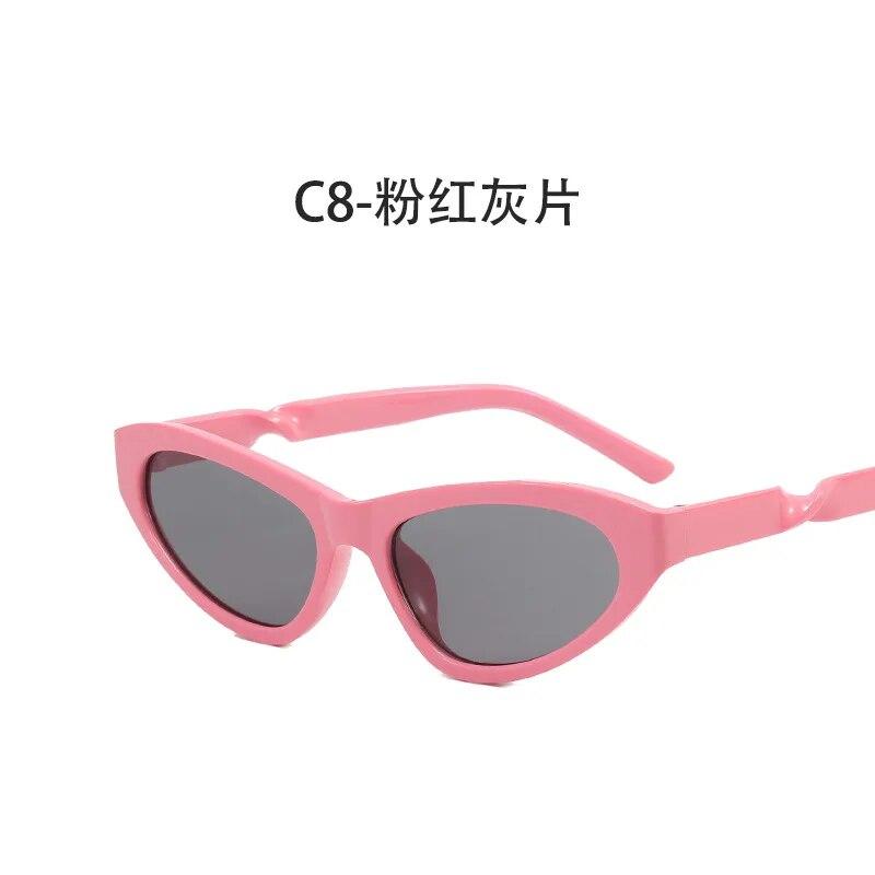 Small Frame Retro Cat Eye Sunglasses Punk Hip Hop Sun Glasses Twisted Fried Dough Twist Leggings Men's Women's Sunglasses