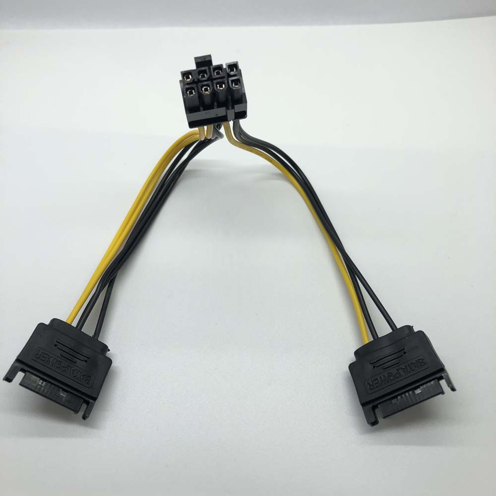 15-pin to 8 pin Power Supply Cable Power Splitter Cable SATA Adapter Cable Graphics Card power cord