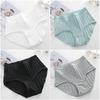 4PCS/SET Women Basic High Waist Striped Panties Cotton Breathable Daily Multi Color Set Butt Lifting Plus Size Comfort Underwear