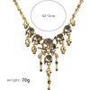 Neues Modell Vintage Piraten Totenkopf Statement Halskette für Damen Gothic Punk Skelett Choker Halskette Collier Femme Schmuck