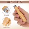 5pcs Wooden For File Wood Rasp Screwdriver Tools Ergonomic 11.3Cm 6.2Mm Handle For File Inner Hole Hand Tool Set