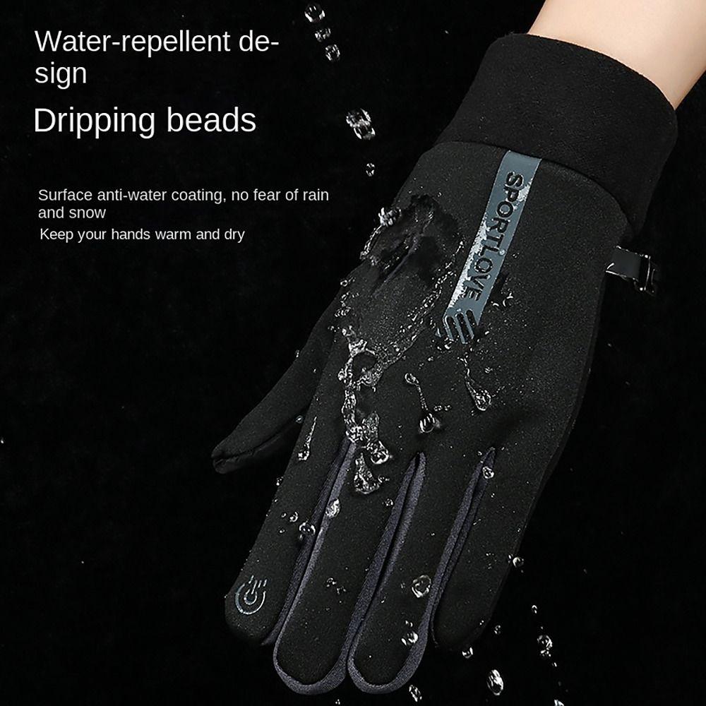 Cold Resistance Winter Gloves Thermal Fleece Ski Gloves Convenient Driving Mittens  for Woman Man