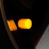 Orange Luminous Car Tire Valve Cap Night Glowing Decor Caps Dustproof Cover Wheel Nozzle Cap Auto Tyre Accessories