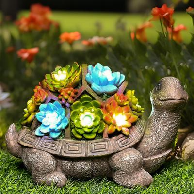 Solare Gartendekoration Schildkröte Figur Lichter für Draußen, Hofdekorationen Outdoor, Gartendekor Einzigartige Geburtstags-, Einweihungsgeschenke für Mama