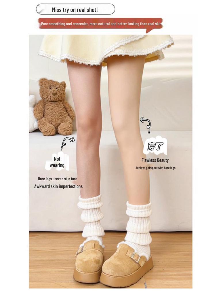 Bare Leg Artifact Damen Dicke hautfarbene warme Strumpfhosen und Leggings für Frühling und Herbst