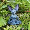 Haarlose Katze Meditation Yoga Buddha Katze Ornament Außenskulptur Innenmeditation Katze Kunstharz Handwerk Statue