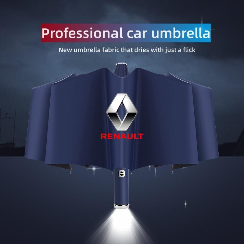 Interior Stickers Fully Automatic Folding Umbrella with UV Blocking Sun Double Bones LED Parasol For Renault Grand Scenic 4 XMOD