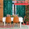 2D Flat Printing,2pcs Emerald Drape Chic Minimalist Curtains Versatile 100% Polyester Curtains Decorations Outdoor for Living