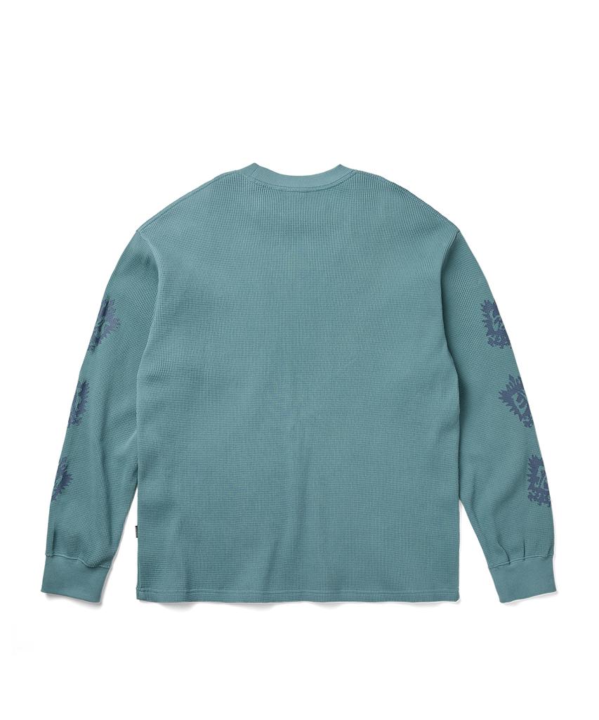 YESEYESEE Y.E.S Stamp Waffle L/S Light Blue