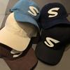 Baseball Fashionable Black Cap With S Letter Design For A Look Trendy