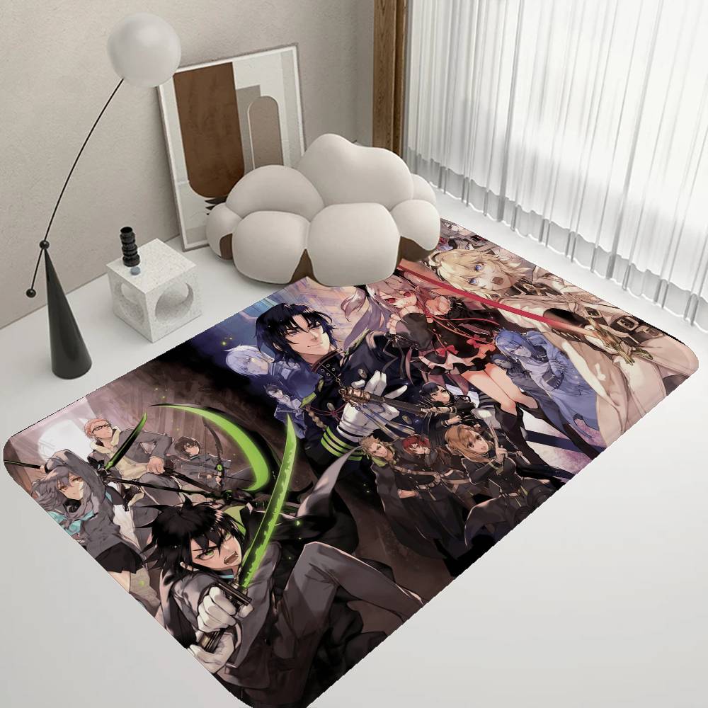 Japanese Seraph Of The End Bathroom Mat Anti-slip Absorb Water Long Strip Cushion Bedroon Mat Hotel Decor Mat