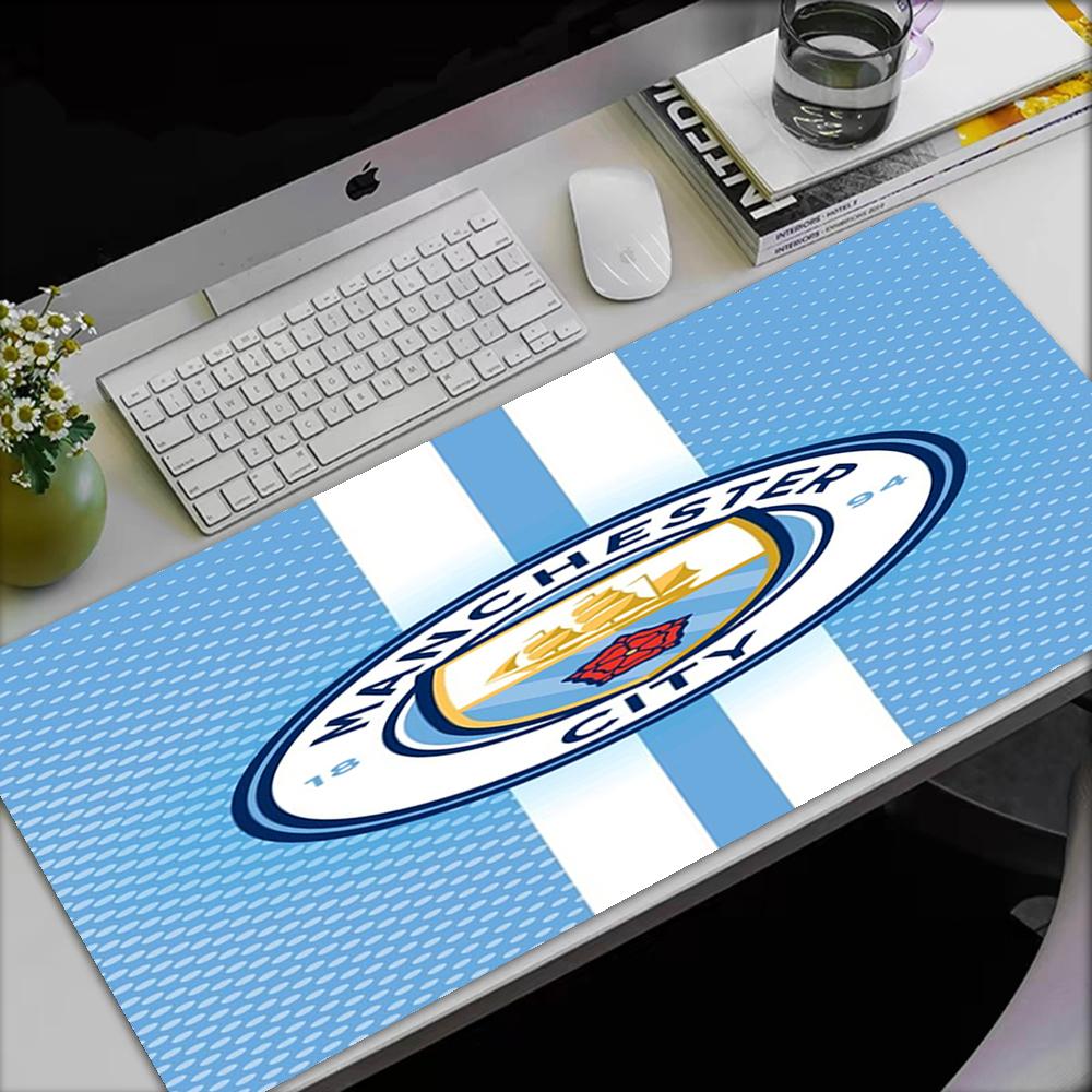 Manchester City Thema Mauspads, Rutschfeste Gummiunterseite, Multifunktionales Büro- & Heimdekor, Perfekt für die Personalisierung des Arbeitsplatzes.
