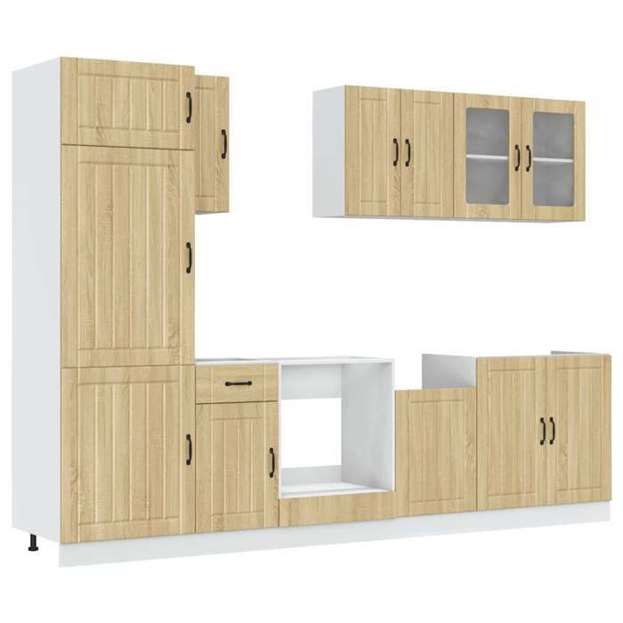 VidaXL Ensemble de 8 meubles de cuisine "Lucca" en chêne Sonoma 3314804