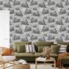 Vintage Locomotive Wallpaper in Front of Concrete in Vintage Style 50x1000