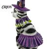 Handmade Resin Ornament for Yard Halloween Ornament, Witch Black Cat Pumpkin Shape, Durable Synthetic Cute Statue Party Weather Resistant Figurine,