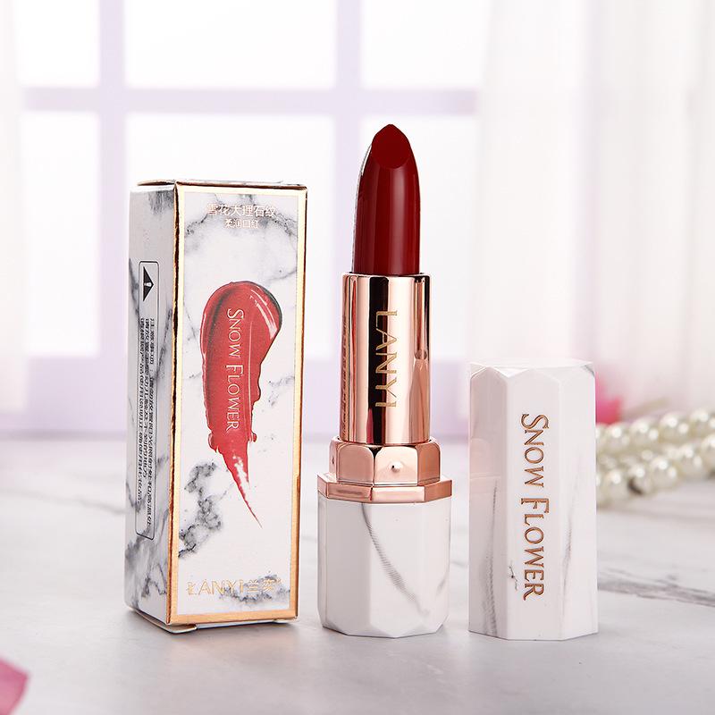LANYI Dusky Rose & Auntie Red Matte Long-lasting Lipstick - Moisturizing, Waterproof, Cherry Red Aura Whitening.