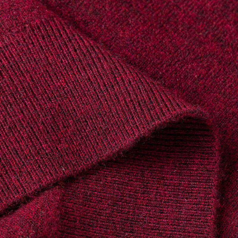 FAPAI Men's 100% Merino Wool Casual Polo Collar Sweater