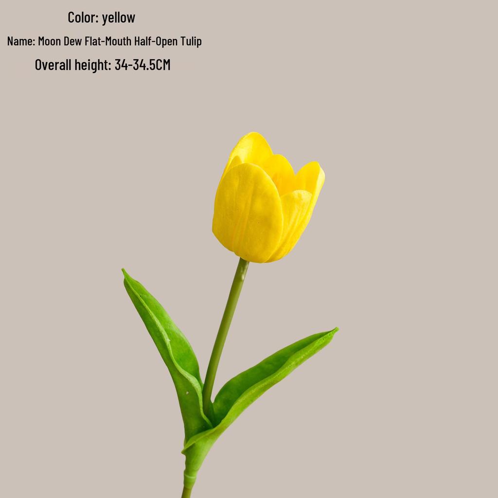 Moon Dew Tulip Half-Open Faux Flower for Home and Wedding Decoration (MW08095)