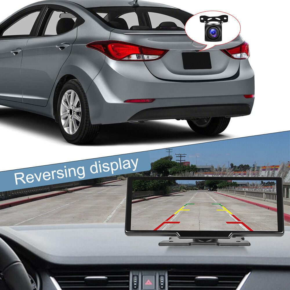 4K Ultra HD Wireless CarPlay Unit, Built-In Optical Sensor WiFi GPS Navigator + Dual Recording Vehicle Dashcam