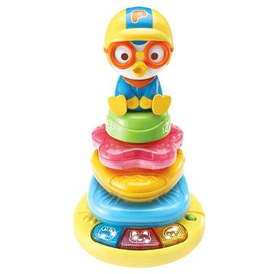 Pororo Peekaboo Ring Stacking, Mixed Colors, 1 Piece, Korean Baby Products