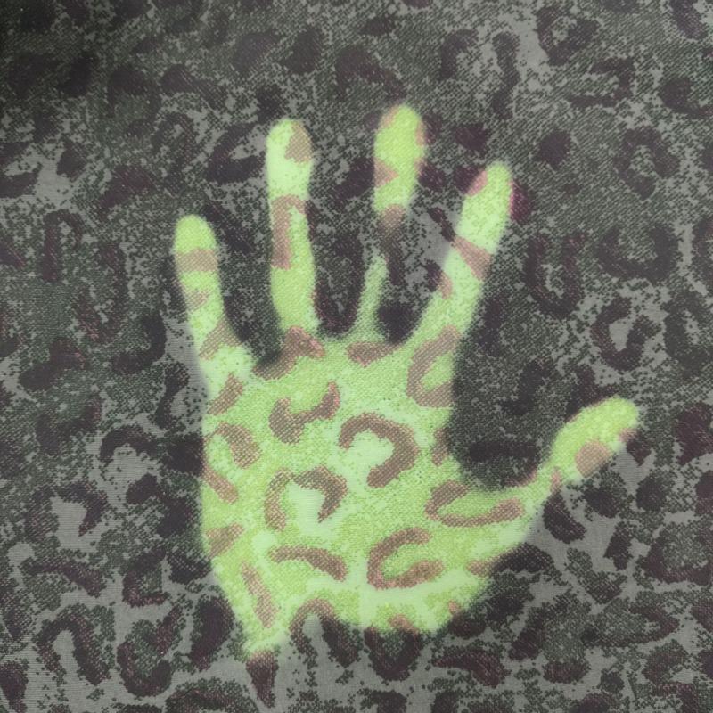 Leopard Printed Black Change Green Color Changing Camouflage Fabric Temperature Color-changing Elastic Fabric for Headgear Mask