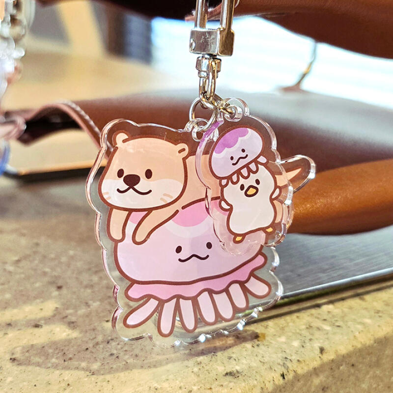 Jellyfish acrylic keychain