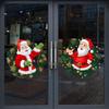 Self-Adhesive Cartoon Santa Claus Stickers for Living Room and Main Door - Christmas Decorations