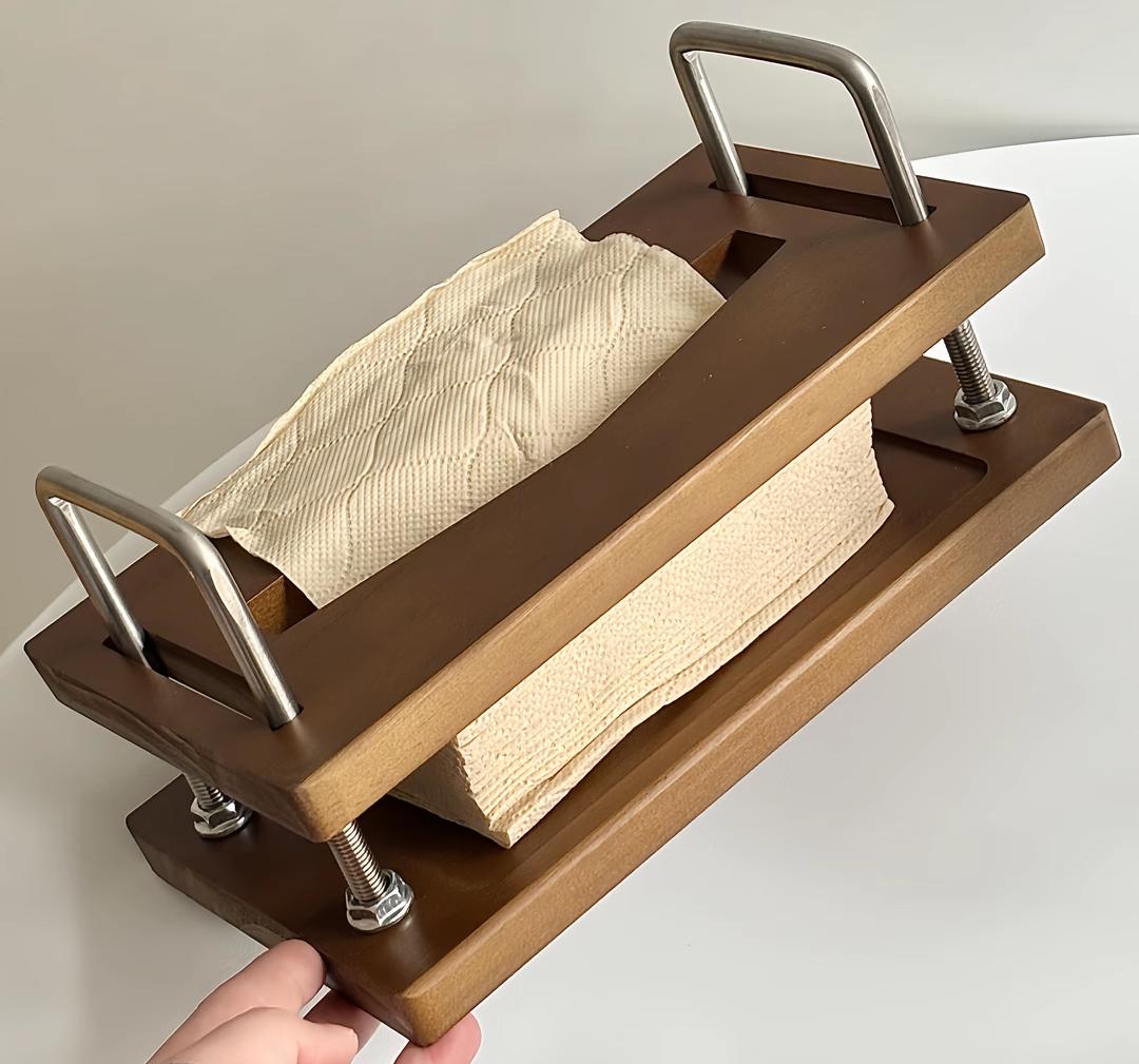 Blogger DIY Solid Wood Tissue Box Paper Towel Holder Pumping Paper Storage Box Napkin Holder Coffee Suspension Type Tissue Box