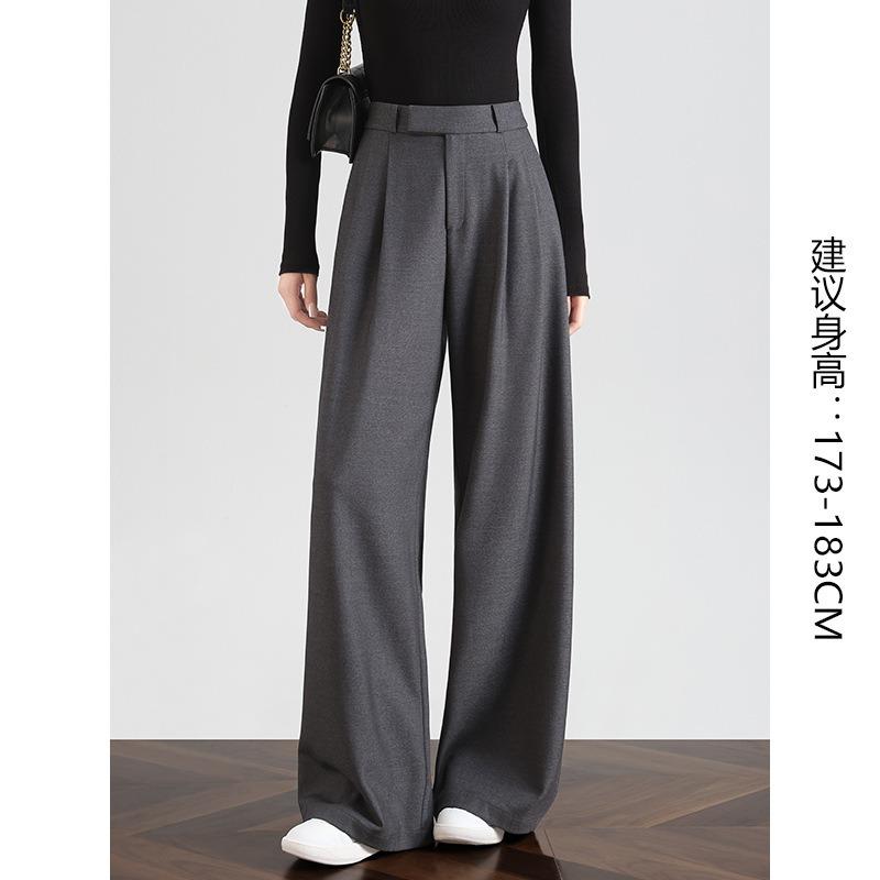 

Extended Version of Pants Women s Casual Black Drape Suit Wide-leg Pants Tall Lyocell Acetate Straight Pants 2XL